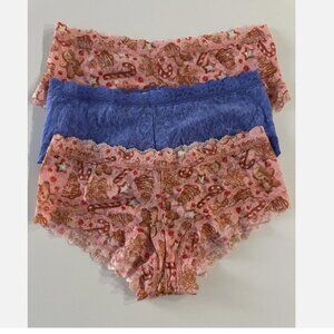 NEW Hanky Panky Assorted 3- Pack Boyshorts Size M